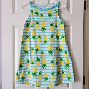 Lands' End Girls Pineapple Dress Size M 10/12